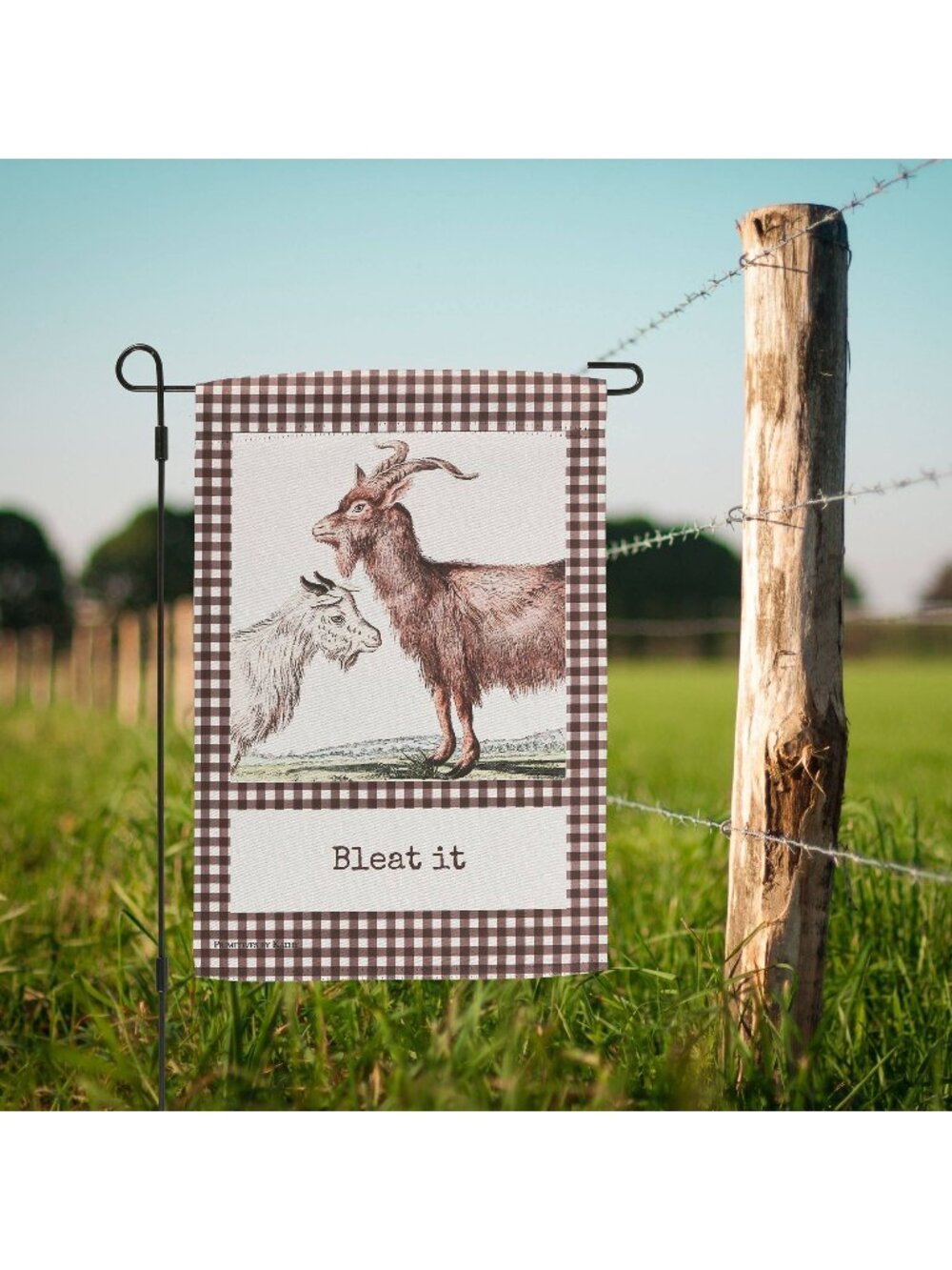 New Bleat It Goat Garden Flag Farmhouse Double Sided Country Decor